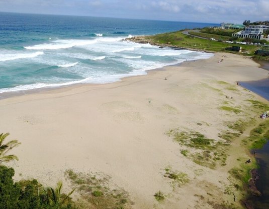 The swimming beach in front of The Shores