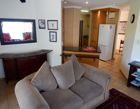 Open-plan living and dining area